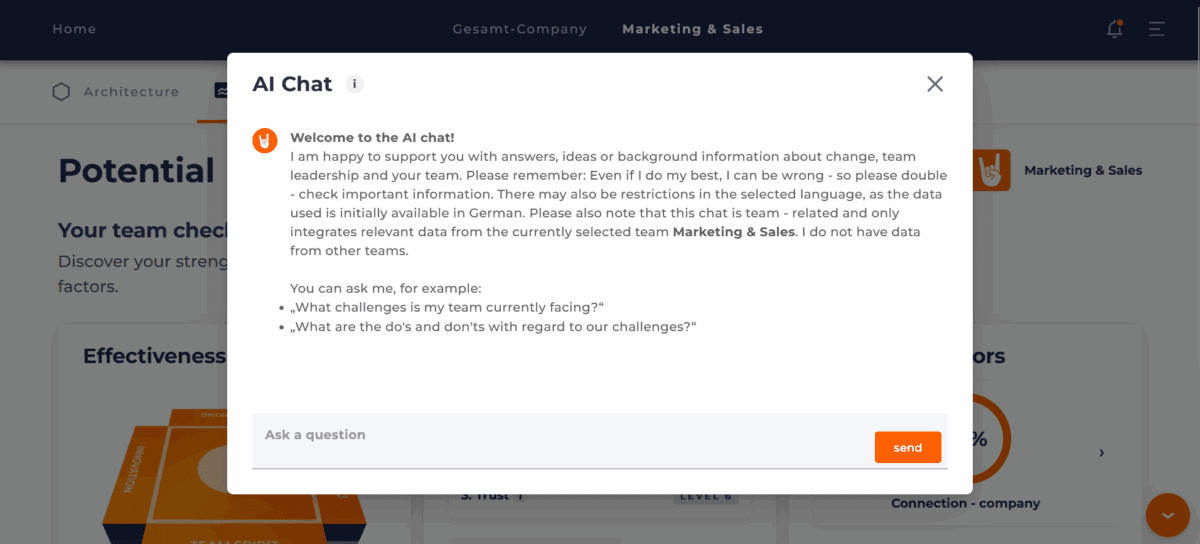 The AI-Chat – Your Personal Sparring Partner for All Team Matters